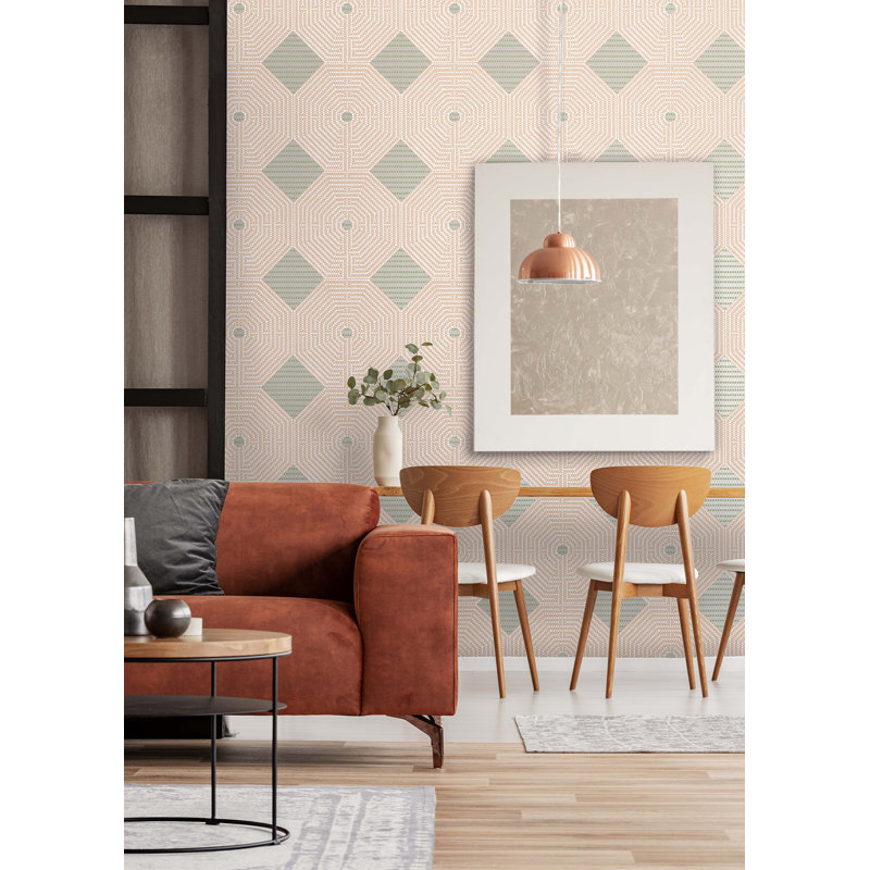 10' L x 25" W Wallpaper Roll, Pink