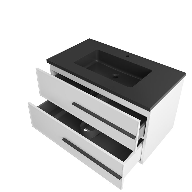 35.4'' Single Bathroom Vanity with Resin Top