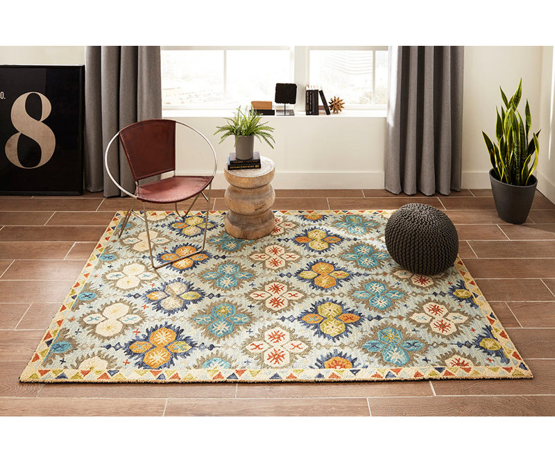 Dalas Wool Geometric Indoor Rug, Runner 2'3" x 8'