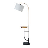 Danna 65'' Black Marble Arched Floor Lamp with USB