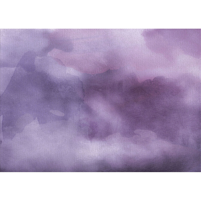 Tapis mauve Watercolors, Rectangle 5 pi x 7 pi