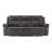 Kenol 88.2'' Wide Gray Genuine Leather Power Reclining Sofa with Adjustable Headrest-114572862