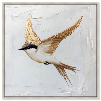Simple toile hirondelle dorée par Art Remedy