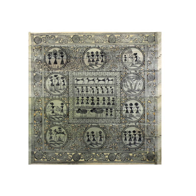 Vie sociale des tribus | Figurines Warli | Paata, peinture de l'Orissa