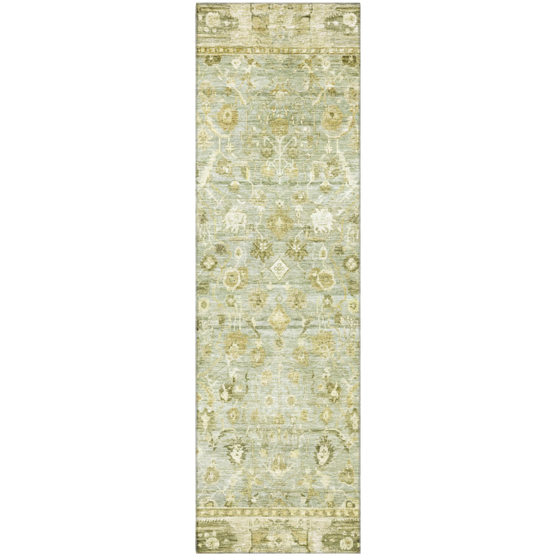 Premium Machine Washable Maag AMF1772 Global Rug, Runner 2'3" x 7'6"
