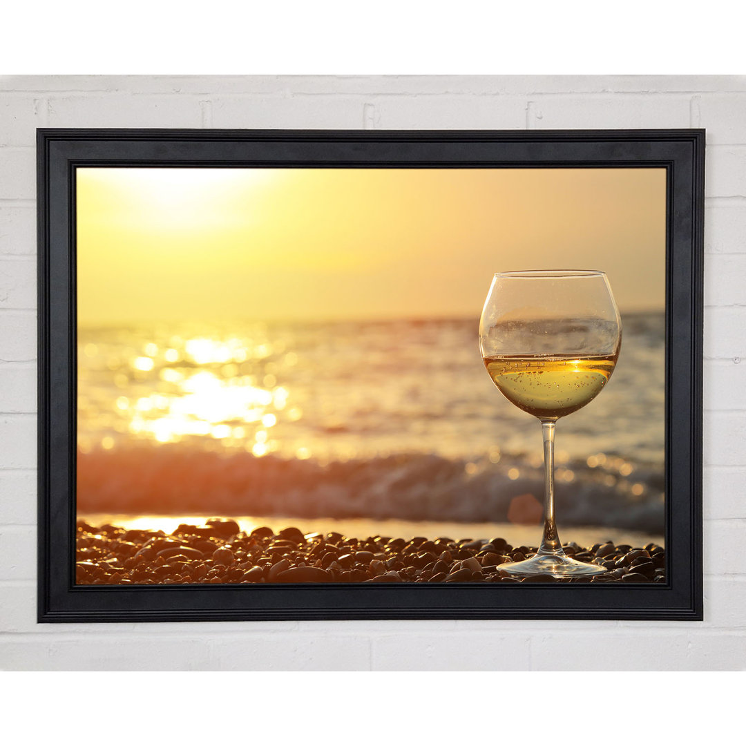 Wine On The Beach Gerahmter Druck Wandkunst