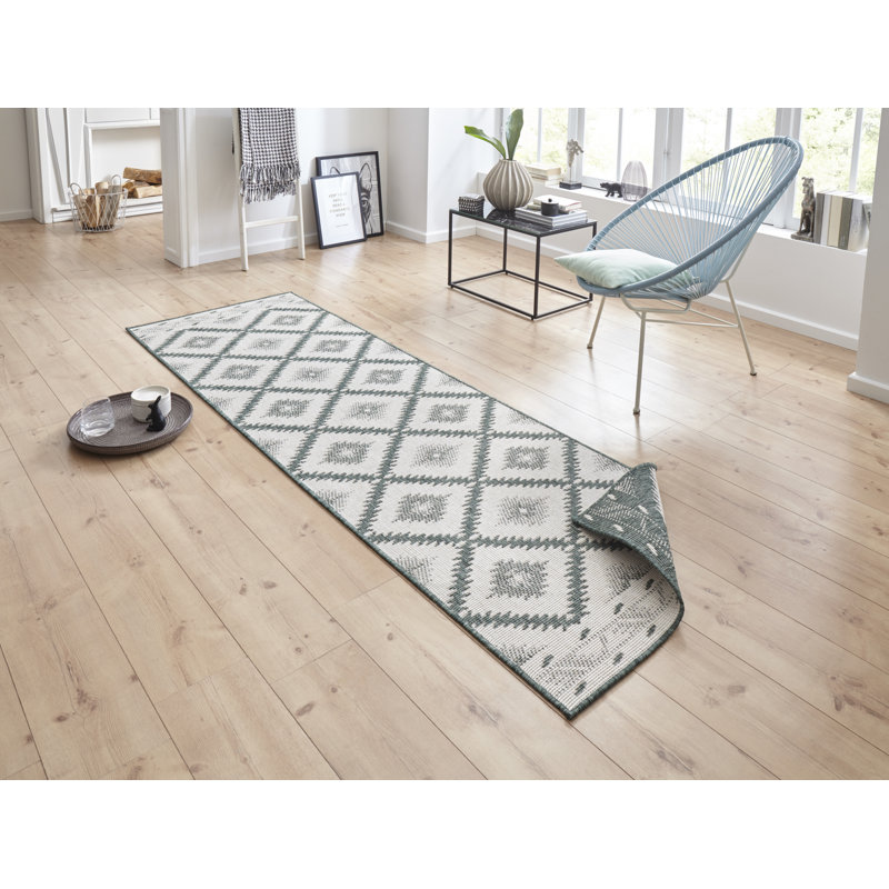 Malibu Woven Green Rug, Rectangle 80 x 150cm