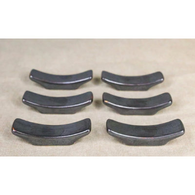Set Of 6 Black Tetsu Kesho Ceramic Collection Porcelain Chopsticks Hashioki Rest
