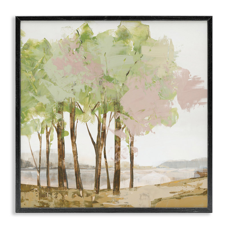 Giclée encadrée par Spring Awakening Forest, conception par Ian C., H 17 po x l 17 po, Giclée encadrée noir minuit
