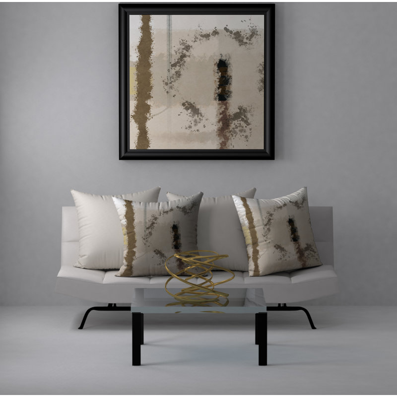 Abstract Reversible Throw Pillow, 18" x 18"