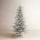 Flocked Slim Fir Artificial Christmas Tree