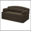 Causeuse pliable en velours côtelé avec coussin moelleux-133086482