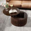 Table basse à plateau relevable moderne avec rangement en relief fabriqué à la main, base piédestal robuste-1605149554