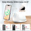 Chargeur sans fil, station de charge rapide de 15 W avec lumière pour iPhone 16e 16 15 14 13 12 Pro Max, table de chevet de bureau, lampe DEL de chevet détachable sans cordon