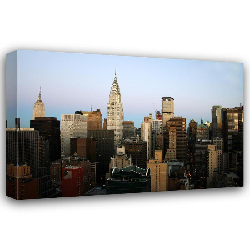 Vue de la ville de New York, H 27 po x l 40 po