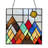 Zayne 10"H Beyond the Mountain Tops Multicoloured Window Panel