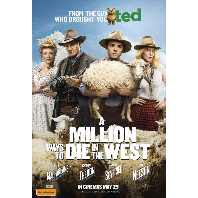 Million Ways to Die in the West, H 24 po x l 16 po