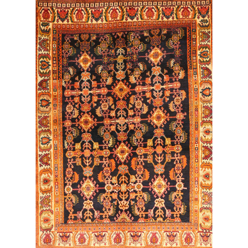 Tapis brun/noir traditionnel Enspijk, Rectangle 5 pi x 7 pi