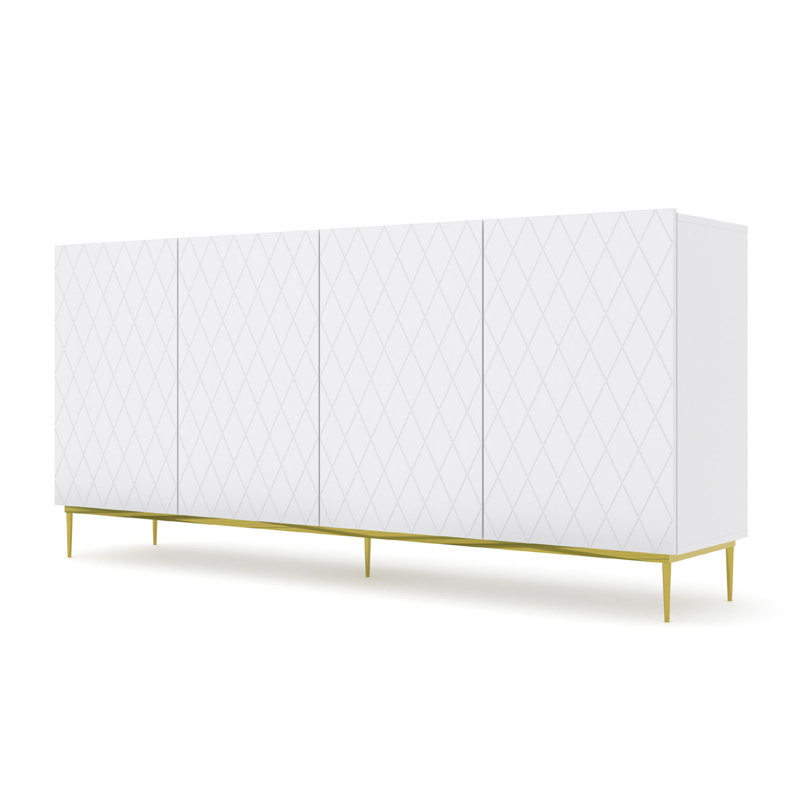 Altis 192.6cm Sideboard, White Matt/Gold