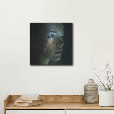 «Universal Mind» par Ann Klee, art mural en métal, 12 po x 12 po