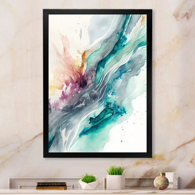 «Celebrations In Turquoise Shades Of Blue III», reproduction sur toile