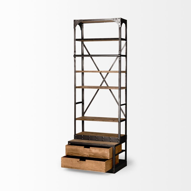 Schlueter Storage Bookcase, Black