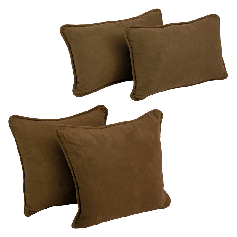  Housse de coussin rectangulaire et insert, Chocolat