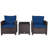 Ensemble de conversation en rotin de trois articles avec coussins-64417750