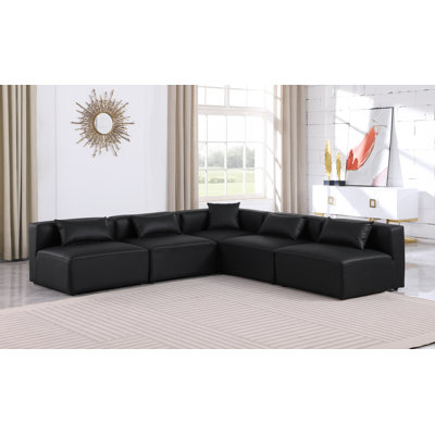 Canapé modulaire en similicuir 5 pièces Ivion