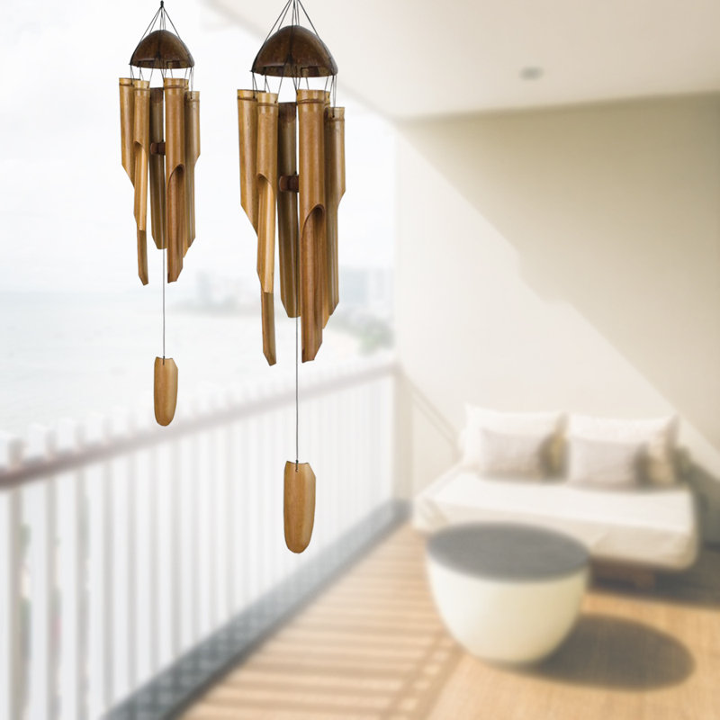 Mindy Wood Abstract Wind Chime, 60cm H x 15cm W x 15cm D