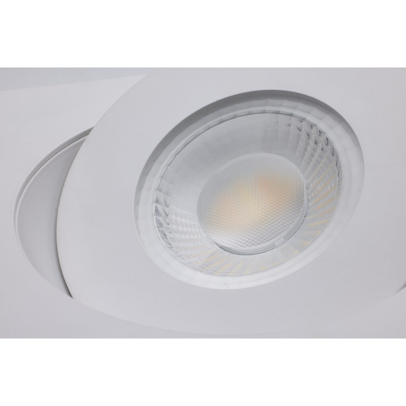 6" Ultra Slim Selectable CCT New Construction IC LED Canless Recessed Lighting Kit, White