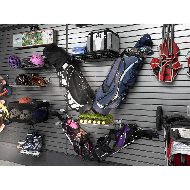 Silver Steel and Plastic Sports Slatwall Hook Kit