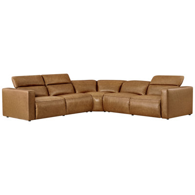 5-Piece Wall-hugger Upholstered Power Reclining Sectionnal