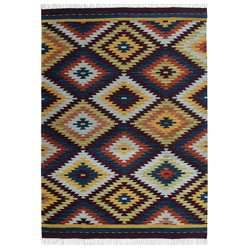 Southwestern Wool Hand Woven Area Rug, Rectangle 170 x 230cm