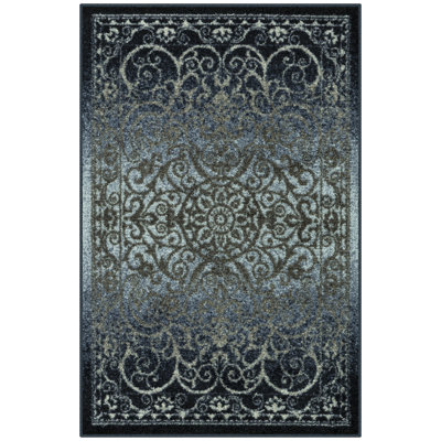 Dreyfuss Tufted Navy Area Rug