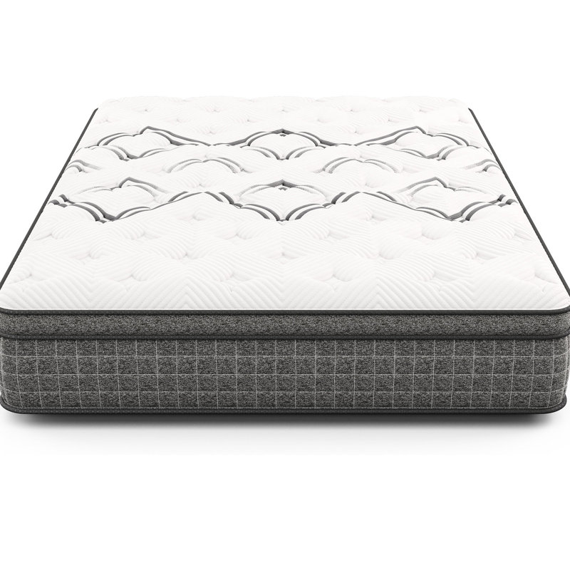 Literie en cuivre 12,5 po à sensation moyenne, blanc, 75 po x 38 po 12 po, coussin de détente de 57 lb, confort moyen, 76,78 po, 38,95 po, 11,85 po, 56,72 lb