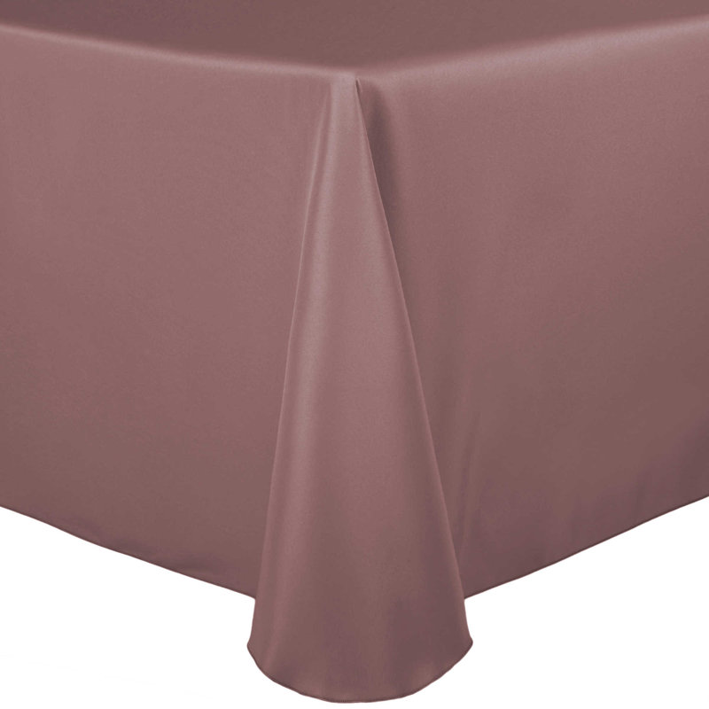 Solid Color Round Tablecloth, 1, 120" x 72", Mauve