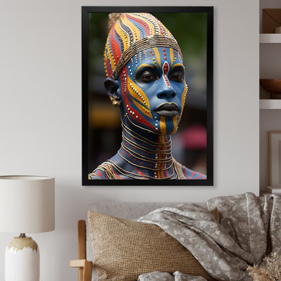 African Festive Ritual Portrait - African Mask Wall Art