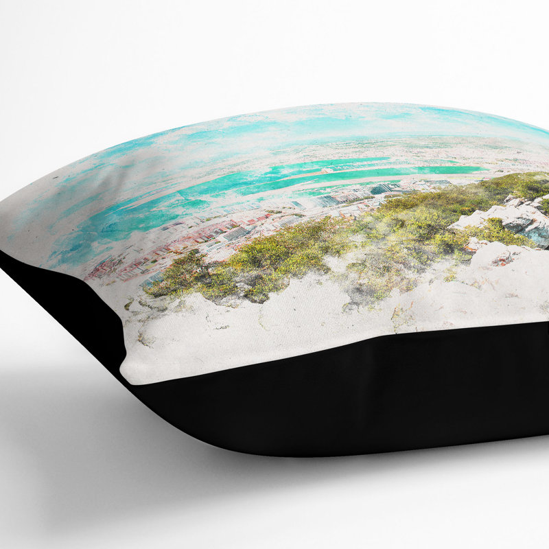 Square Cushion, Black, 55cm H x 55cm W x 20cm D