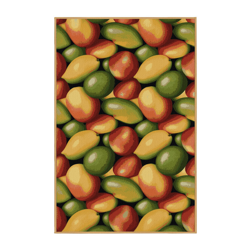 Tapis lavable à la mangue Tommy Atkins, Rectangle 5 pi x 7 pi