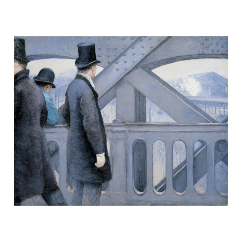 Sur le pont de l'Europe par Gustave Caillebotte - Estampe numérique, H 16 po x l 20 po