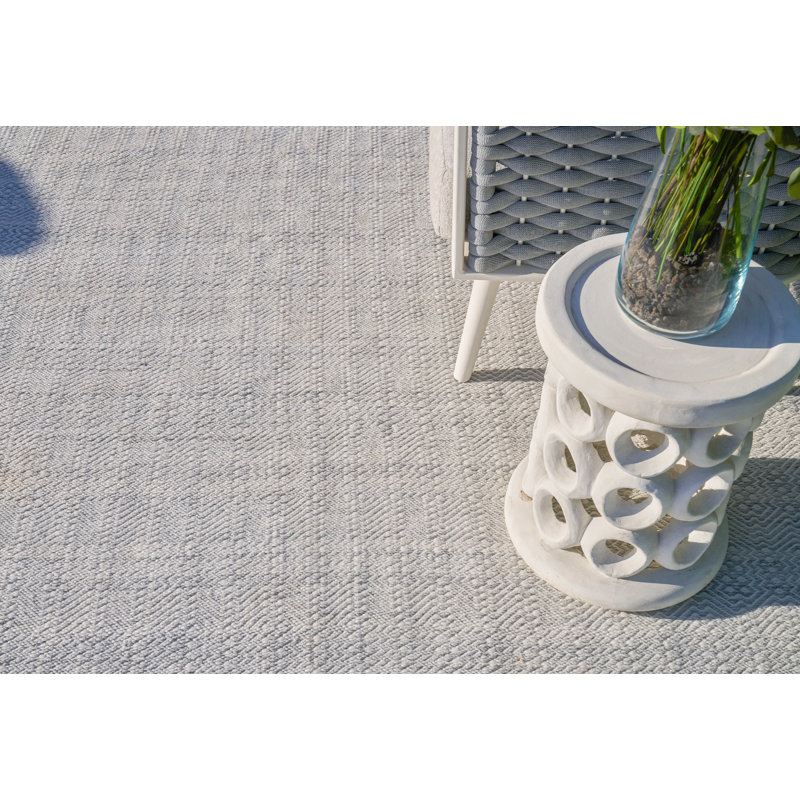 Echo Geometric Area Rug in Ivory, Rectangle 8' x 10'