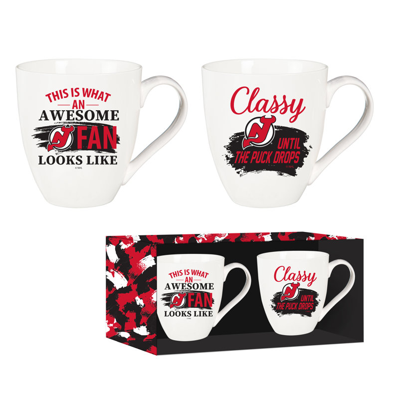 Coffret cadeau en céramique 17 oz, Hurricanes de la Caroline, Devils du New Jersey