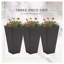 Ensemble de 3 grandes jardinières carrées avec drainage Outsunny, pots en polypropylène brun de 28 po pour l'intérieur et l'extérieur