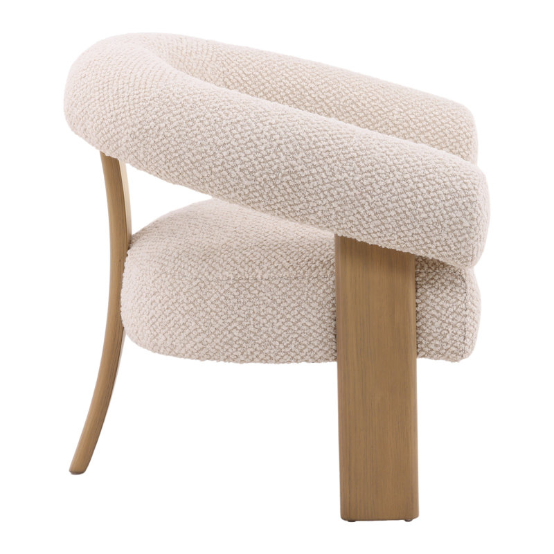 Frankie Polyester Occasional Chair, Cream, Cream