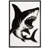 Black and White Shark Art - Pictures Framed Canvas Print Wall Art-1906896607-1906893088