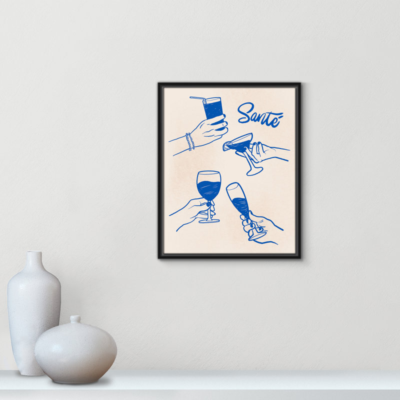 «Sante Print» par Kimberly Allen, L 17,5 po x H 21,5 po, Cadre flottant noir