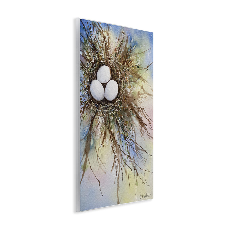 Plaque murale moderne Modern Bird Aquarelle, par Stephanie Fielden, H 19 po x l 13 po