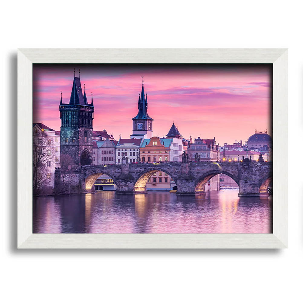 Gerahmtes Leinwandbild Stunning Charles Bridge