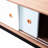 Retro 1955 Tv Cabinet With Blue Hue, Natural Walnut Veneer Over , Black Stainless Steel Legs, Solid Wood Feet, Lacquered Drawers For Primary Living Room From 1955, On Main